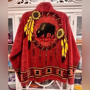 Vintage Black Mountain Outdoor Sherpa Fleece Jacket – Size Large